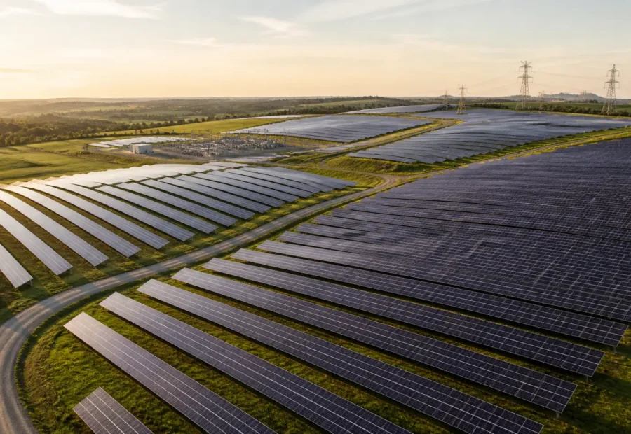 Utility-scale solar PV array